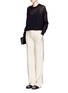 Figure View - Click To Enlarge - HELMUT LANG - French terry wide leg pants