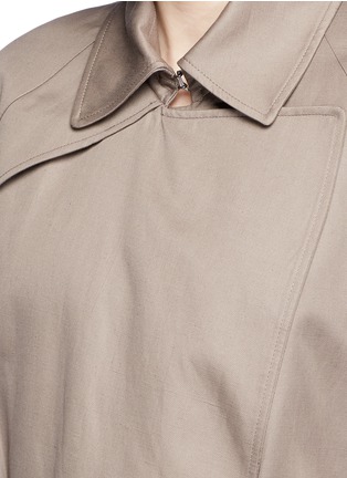 Detail View - Click To Enlarge - HELMUT LANG - Double face cotton-linen sleeveless trench vest