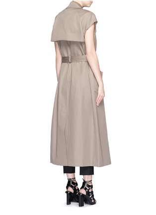 Back View - Click To Enlarge - HELMUT LANG - Double face cotton-linen sleeveless trench vest