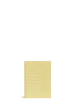 Back View - Click To Enlarge - SMYTHSON - Mara croc effect leather passport cover