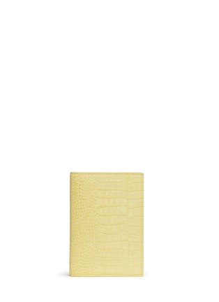 Main View - Click To Enlarge - SMYTHSON - Mara croc effect leather passport cover