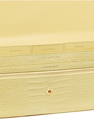 Detail View - Click To Enlarge - SMYTHSON - Mara Marshall croc effect leather travel wallet