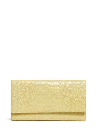 Main View - Click To Enlarge - SMYTHSON - Mara Marshall croc effect leather travel wallet