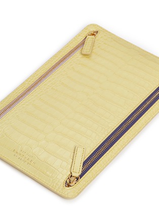 Detail View - Click To Enlarge - SMYTHSON - Mara croc effect leather currency case