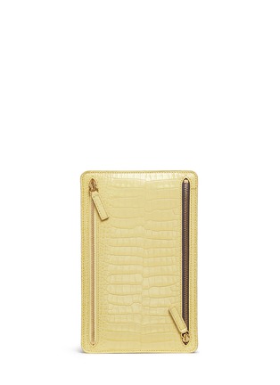 Main View - Click To Enlarge - SMYTHSON - Mara croc effect leather currency case