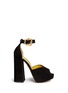 Main View - Click To Enlarge - CHARLOTTE OLYMPIA - 'Chantale' suede block heel platform sandals