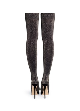 Back View - Click To Enlarge - CHARLOTTE OLYMPIA - 'More is More' glitter stocking thigh high boots