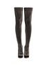 Figure View - Click To Enlarge - CHARLOTTE OLYMPIA - 'More is More' glitter stocking thigh high boots