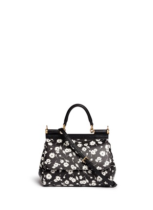 Main View - Click To Enlarge - - - 'Miss Sicily' mini floral print saffiano leather satchel