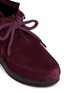 Detail View - Click To Enlarge - CLERGERIE - 'Naim' fringe trim suede wedge moccasins
