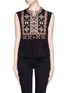 Main View - Click To Enlarge - ISABEL MARANT - 'Russ' ethnic embroidery bib silk top