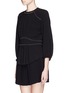 Front View - Click To Enlarge - ISABEL MARANT - 'Wiley' embroidered trim crepe top
