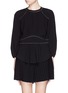 Main View - Click To Enlarge - ISABEL MARANT - 'Wiley' embroidered trim crepe top