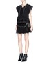 Figure View - Click To Enlarge - ISABEL MARANT - 'Raquel' ruffle layer pleat cotton crepe top