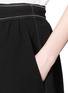 Detail View - Click To Enlarge - ISABEL MARANT - 'Waso' embroidery waist crepe flare skirt
