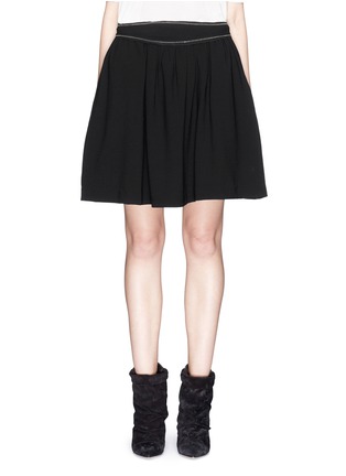 Main View - Click To Enlarge - ISABEL MARANT - 'Waso' embroidery waist crepe flare skirt