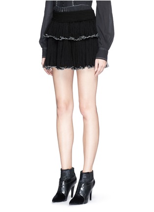 Front View - Click To Enlarge - ISABEL MARANT - 'Waida' Fortuny pleat cotton crepe skirt