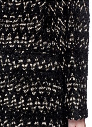 Detail View - Click To Enlarge - ISABEL MARANT - 'Elis' zigzag fil coupé woven coat