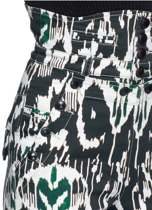 Detail View - Click To Enlarge - ISABEL MARANT - 'Nephi' ikat print high waist jeans