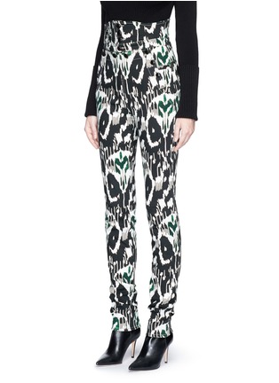 Front View - Click To Enlarge - ISABEL MARANT - 'Nephi' ikat print high waist jeans