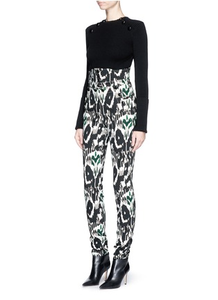 Figure View - Click To Enlarge - ISABEL MARANT - 'Nephi' ikat print high waist jeans