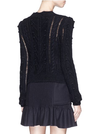 Back View - Click To Enlarge - ISABEL MARANT - 'Gracie' Irish cable knit wool sweater