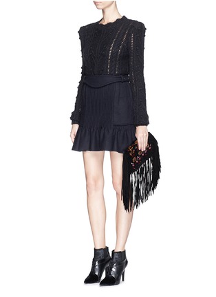 Figure View - Click To Enlarge - ISABEL MARANT - 'Gracie' Irish cable knit wool sweater