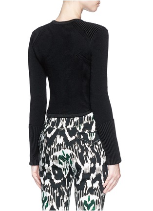 Back View - Click To Enlarge - ISABEL MARANT - 'Huston' dense cotton knit cropped sweater