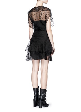 Back View - Click To Enlarge - ISABEL MARANT - 'Viona' embroidery silk organza flare dress