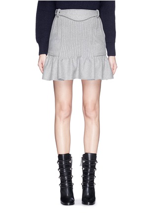 Main View - Click To Enlarge - ISABEL MARANT - 'Kern' pleat front wool felt flare skirt