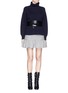 Figure View - Click To Enlarge - ISABEL MARANT - 'Kern' pleat front wool felt flare skirt