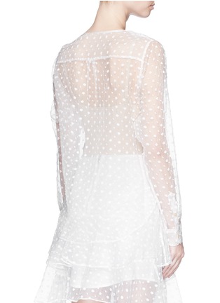 Back View - Click To Enlarge - ISABEL MARANT - 'Vickem' flower embroidery silk organza blouse