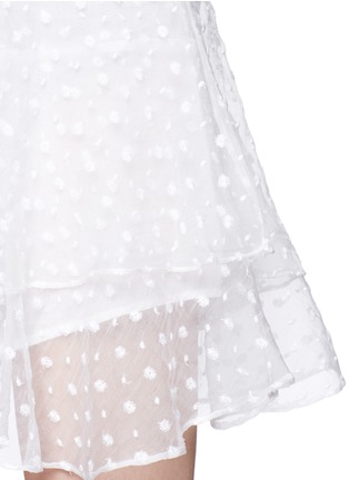 Detail View - Click To Enlarge - ISABEL MARANT - 'Vadim' flower embroidery silk organza tier skirt