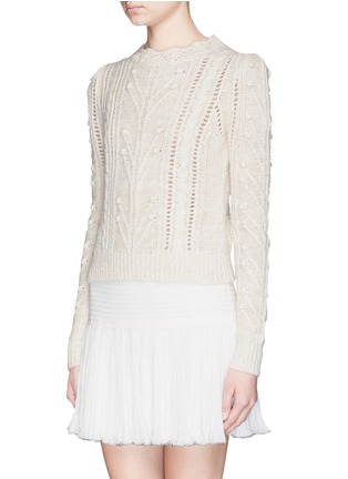 Front View - Click To Enlarge - ISABEL MARANT - 'Gracie' Irish cable knit sweater