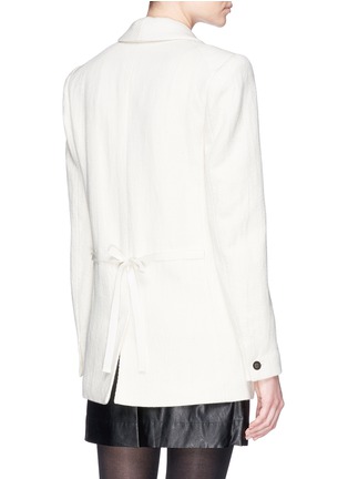 Back View - Click To Enlarge - ISABEL MARANT - 'Haylee' ribbon back linen-wool jacket
