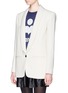Front View - Click To Enlarge - ISABEL MARANT - 'Haylee' ribbon back linen-wool jacket