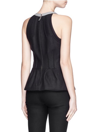Back View - Click To Enlarge - ISABEL MARANT - 'Kelia' dome button wool felt peplum top