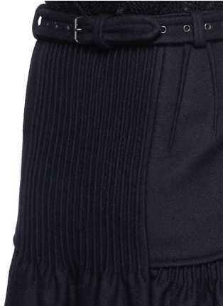 Detail View - Click To Enlarge - ISABEL MARANT - 'Kern' pleat front wool felt flare skirt