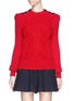 Main View - Click To Enlarge - ISABEL MARANT - 'Dustin' button shoulder cable knit sweater