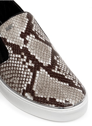 Detail View - Click To Enlarge - MICHAEL KORS - 'Kyle' colourblock snake effect leather slip-ons