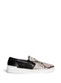 Main View - Click To Enlarge - MICHAEL KORS - 'Kyle' colourblock snake effect leather slip-ons