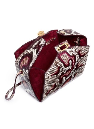 Detail View - Click To Enlarge - ALEXANDER MCQUEEN - 'The Box Bag' in python leather