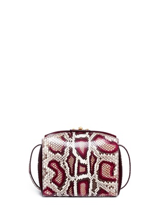 Back View - Click To Enlarge - ALEXANDER MCQUEEN - 'The Box Bag' in python leather