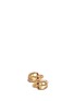 Main View - Click To Enlarge - ALEXANDER MCQUEEN - Twin skull brass ring
