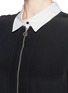 Detail View - Click To Enlarge - VICTORIA, VICTORIA BECKHAM - Contrast silk crepe de Chine tunic dress