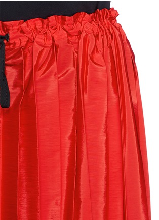 Detail View - Click To Enlarge - VICTORIA, VICTORIA BECKHAM - Washed taffeta drawstring pleat skirt