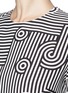 Detail View - Click To Enlarge - VICTORIA, VICTORIA BECKHAM - Geometric stripe print crepe top