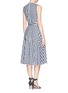 Back View - Click To Enlarge - TANYA TAYLOR - 'Monica' cutout side gingham print dress