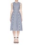 Main View - Click To Enlarge - TANYA TAYLOR - 'Monica' cutout side gingham print dress
