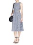 Figure View - Click To Enlarge - TANYA TAYLOR - 'Monica' cutout side gingham print dress
